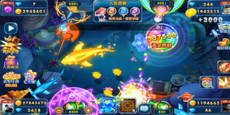 Các sảnh game tại bắn cá Fishing King