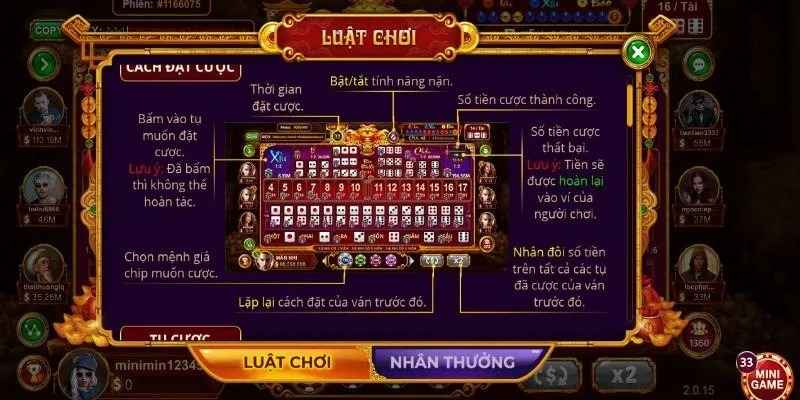 Cách chơi Sicbo Tài Phú