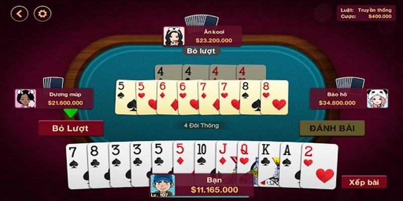 Các chế độ chơi game bài Tiến lên đặc sắc tại game bài đổi thưởng