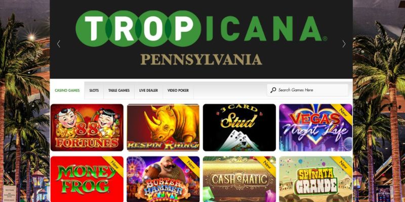 Sòng bạc Tropicana trực tuyến cung cấp một thư viện trò chơi đa dạng