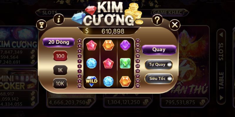 Điểm đặc sắc cuốn hút khi giải trí cùng nổ hũ kim cương