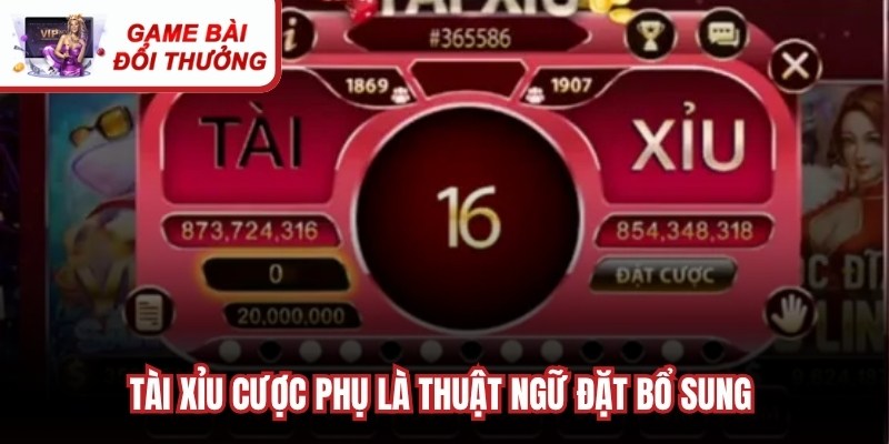 Tài xỉu cược phụ là thuật ngữ đặt bổ sung ngoài 2 lựa chọn cơ bản thông thường