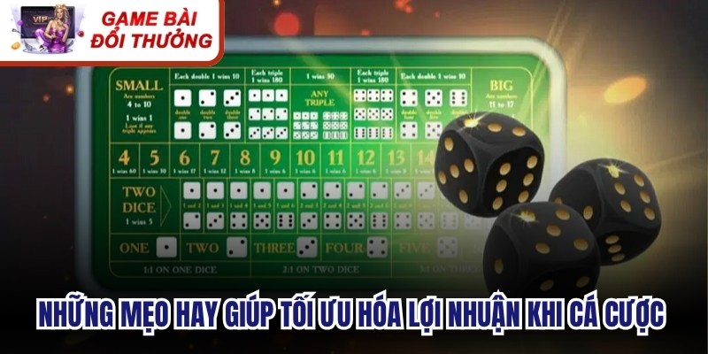 Những mẹo hay giúp tối ưu hóa lợi nhuận khi cá cược tài xỉu online